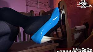 dominant milf heels crush her sniffing german slave 👠😈