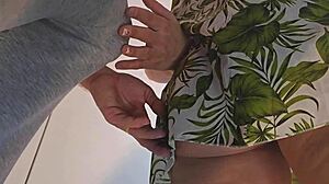 Stranger gropes her tight Czech ass on bus, cums in panties!