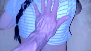 Beautiful stepsister bends over in stockings for tight ass pounding all night