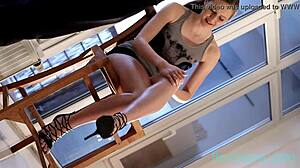 Busty Stacy Cruz Endures Nude Garage Whipping For Fitness Laziness BDSM