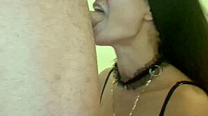 Sunglasses MILF Deepthroats Gagging for Facial Cumshot Mouth Swallow