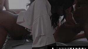 August Skye drains local boy's cum taboo style