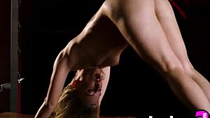 riley reyes and sarati's big tits bounce in sexy stretching striptease session