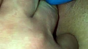 she grabs her vibrator and masturbates until she cums hard pov