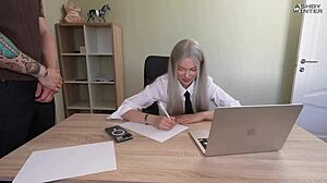 Tutor pounds hot 18+ student mid-lesson fuckfest