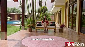 Victoria Camargo's juicy pink pussy shines in athletic Brazilian casting interview