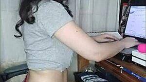 angel hides masturbating till you catch her pussy play?