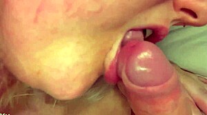 Sexy Blonde Amateur Sucks Wet Monster Cock Deep