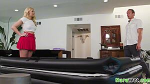 Stunning Busty Blonde River Lynn's Wet Nuru Massage Turns Sensual Fuck