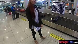 big ass thai gf bends over in hotel for amateur pov monster cock doggystyle pounding