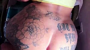 morena with big tits and ass fucks hard on rocking chair in hardcore interracial session