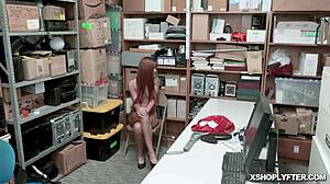 shaved pussy slammed hard by massive rod in office