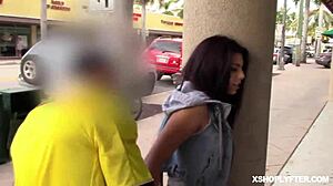 shaved pussy slammed hard by massive rod in office