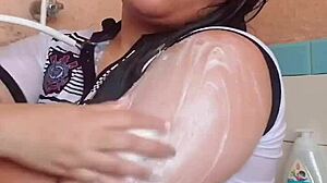 he loves watching my wet arm in the bath bra on part two