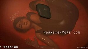 Werewolf Monster Cock Swallows Barefoot Cocktail Waitress Feet