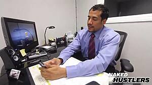 Alana Lace Swallows Boss's Huge Cock in Secret Suck Session