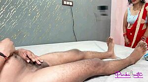 Pinki chachi sucks nephew cock and takes facial cumshot!