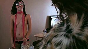 Silly Threesome Games Turn into Hardcore Brunette Facial Frenzy