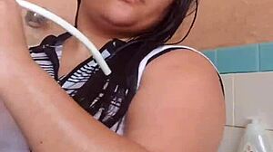 he loves watching my wet arm in the bath bra on part two