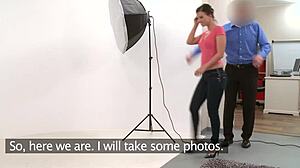 Brunette Craves Doggystyle Pounding In Office Casting