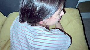 Beautiful stepsister bends over in stockings for tight ass pounding all night