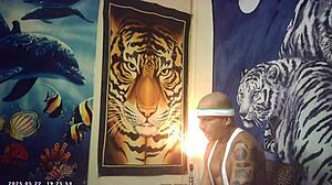 Italian bombshell milf's tight pussy pounds machine backstage first time