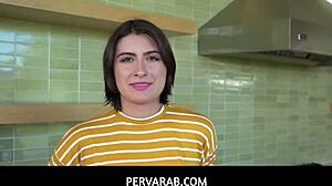 pervarab dives into angeline red's wet teen pussy with deepthroat handjob fantasy
