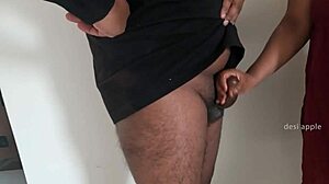 homemade amateur flashes cock for hot cum handjob