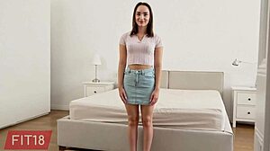 fit18 alice zaffyre flexes gymnast body in creampie casting