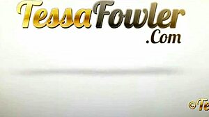 tessa fowler lounges in bikini showing big natural tits