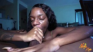petite black deepthroat queen returns for sloppy amateur cock worship pt 2