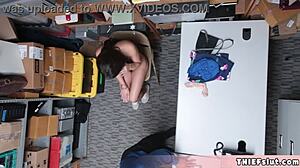 😍 extra cute taylor caught stealing now fucked hard doggystyle in backroom! 🔥