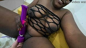 Curvy Black Wife Tests New Vibrator Bent Over Doggy Fucked Bareback