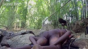 skinny bodybuilder slut dominated outdoors forest sex full muscle legs