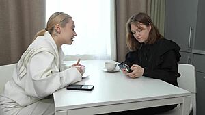 Her kinky friend watches me pound her tight pussy to rough orgasm in quickie