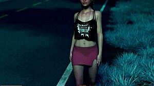 redhead rides shaved pussy to creampie in midnight christmas play