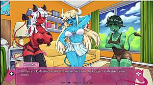 demons rise for futa lesbian monster sex demo!