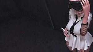 pov: catch shy asian office girl w/ anal vibrator buzzin under skirt at work... fishnets n all! 😏🍑🔥