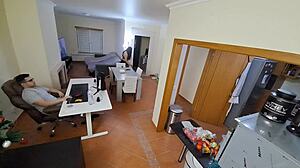 Pierced Nipple Maid in Flip Flops Rides to Creampie Cumshot