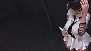 pov: catch shy asian office girl w/ anal vibrator buzzin under skirt at work... fishnets n all! 😏🍑🔥