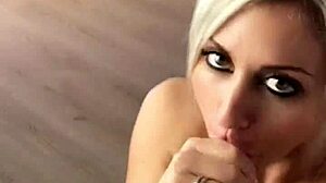 POV Blowjob Compilation from Hot Blonde Couple Deepthroating Monster Cocks