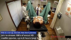 tampa university nurse donna leigh spreads in heels for patient