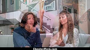 Stepmom Nicole Aniston Teaches Stepsons Cock To Girlfriend