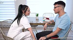 Vanessa Therock's Naughty Nurse Deepthroats Monster Cock Roughly