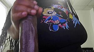 whoa boyfriend watch your chubby bbw friend stuff huge black dildo in fat tits pussy!