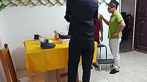 Stepdaughter trades her fat ass for sexy shoes in first time homemade anal roleplay