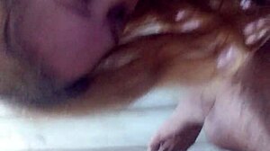 blonde big tits babe slurps black monster cock until she milks every drop out