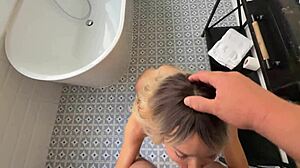 blonde babe caught masturbating teases with deepthroat ass worship 😈🔥