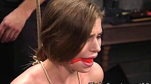 Bound Blonde Slave Endures Rough Pussy Banging, Whipping, and Squirting Submission