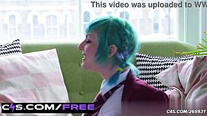 Naughty college slut deepthroats cock then eats cum from wet pussy?